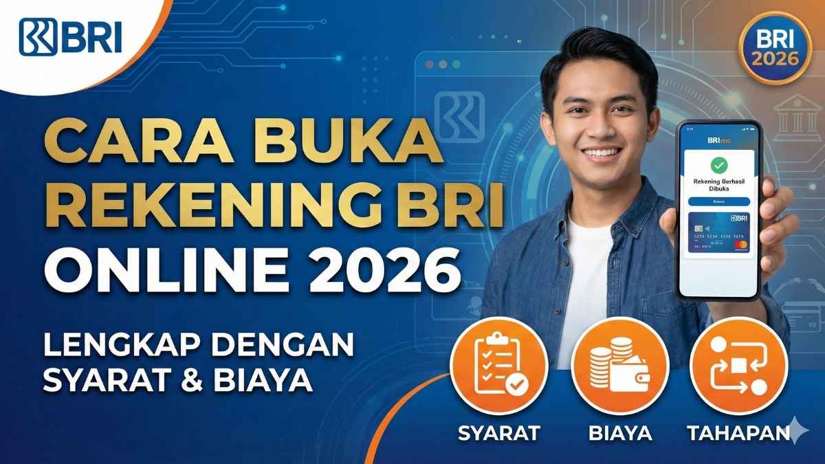 Cara Buka Rekening BRI Online 2026 Lengkap dengan Syarat dan Biaya