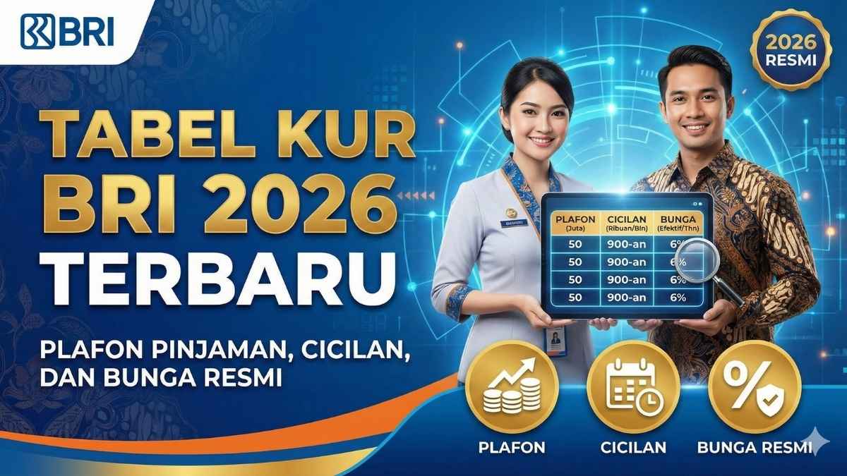 Tabel KUR BRI 2026 Terbaru: Plafon Pinjaman, Cicilan, dan Bunga Resmi