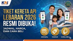 Tiket Kereta Api Lebaran 2026 Resmi Dibuka! Jadwal, Harga, dan Cara Beli