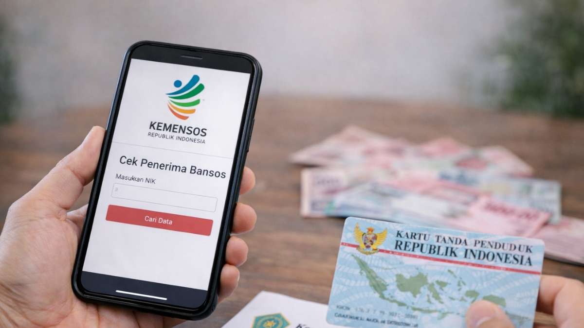 Cek Penerima Bansos Rp900 Ribu 2026, Akses Resmi Kemensos Pakai NIK