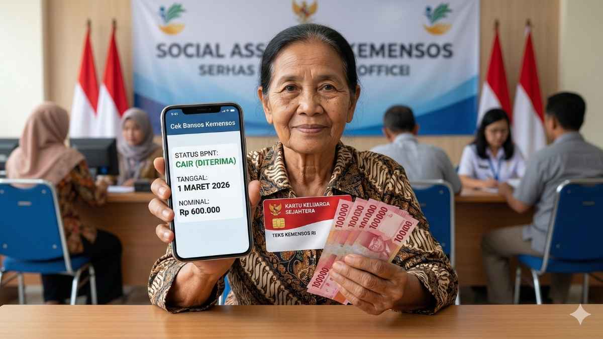 Bansos BPNT Maret 2026 Cair Rp 600.000, Cek Status Penerima Lewat HP