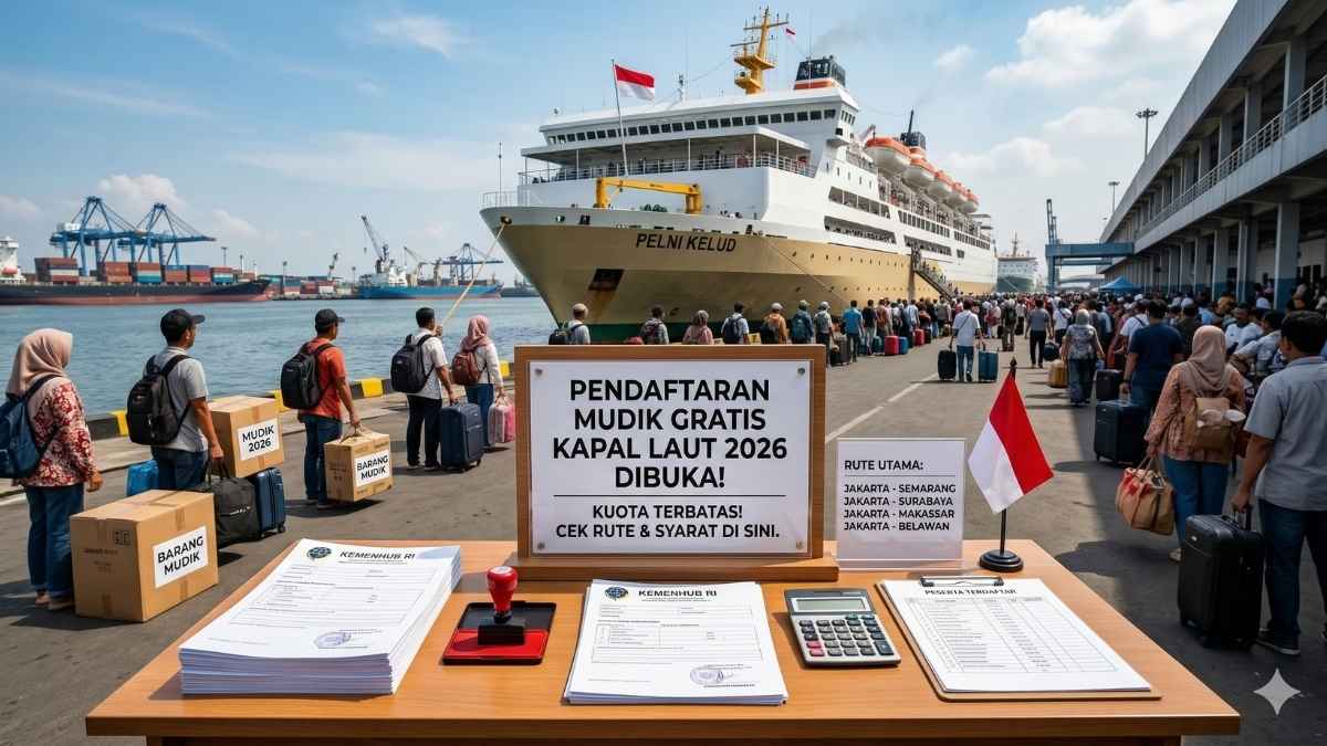 Mudik Gratis Kapal Laut 2026 Dibuka Kuota Terbatas dan Cek Rutenya!